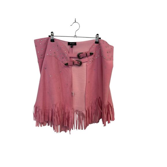 Western Style studded fringe over skirt - Picture 4 of 9